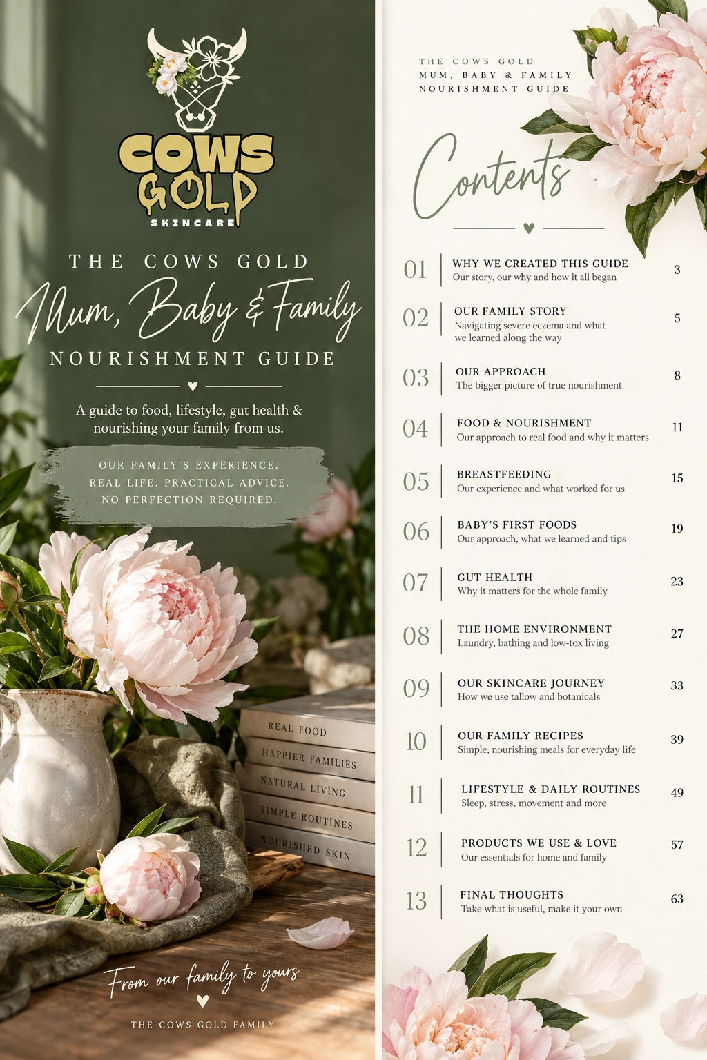 THE COWS GOLD MUM, BABY & FAMILY NOURISHMENT  GUIDE